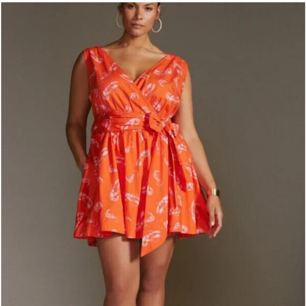 Maeve by Anthropologie flirty lobster dress
